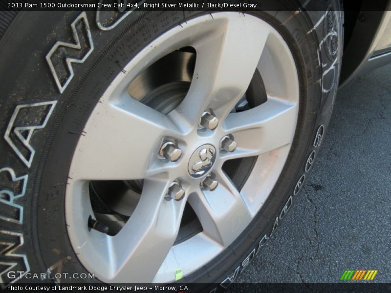 Bright Silver Metallic / Black/Diesel Gray 2013 Ram 1500 Outdoorsman Crew Cab 4x4