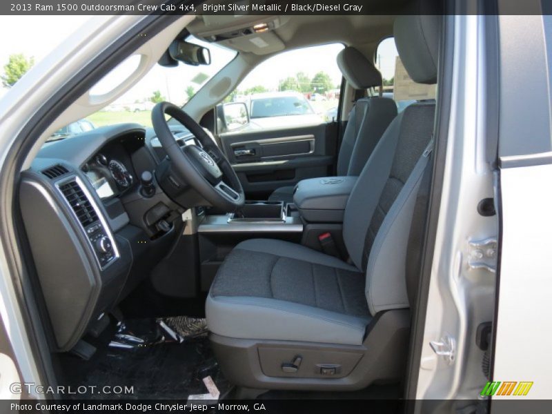 Bright Silver Metallic / Black/Diesel Gray 2013 Ram 1500 Outdoorsman Crew Cab 4x4
