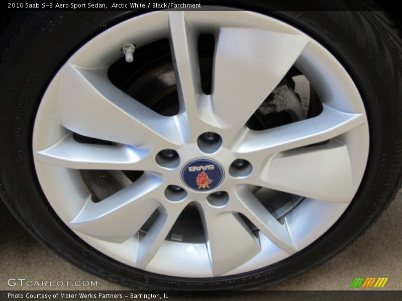 Arctic White / Black/Parchment 2010 Saab 9-3 Aero Sport Sedan