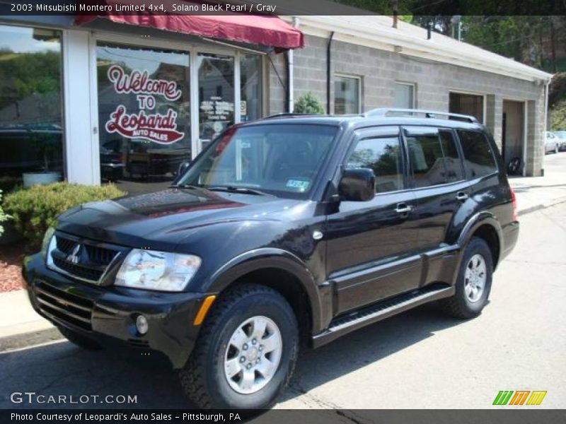 Solano Black Pearl / Gray 2003 Mitsubishi Montero Limited 4x4
