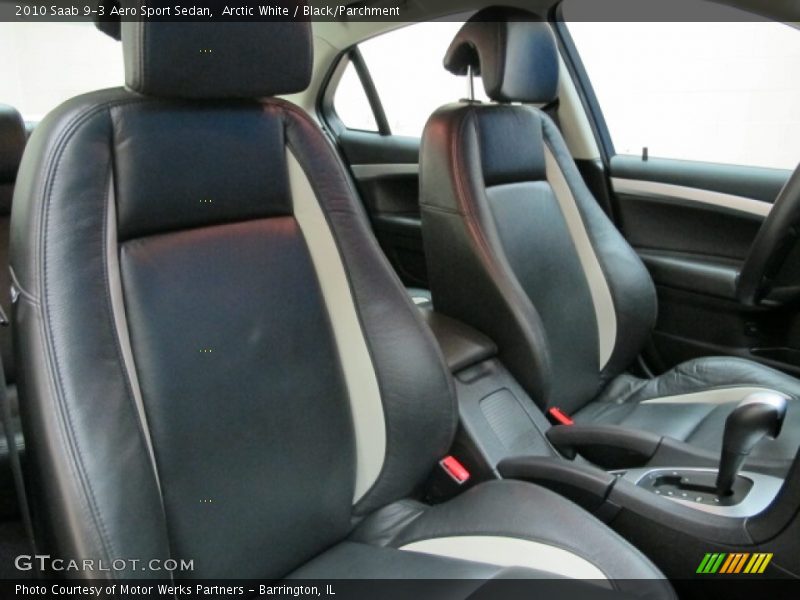 Arctic White / Black/Parchment 2010 Saab 9-3 Aero Sport Sedan
