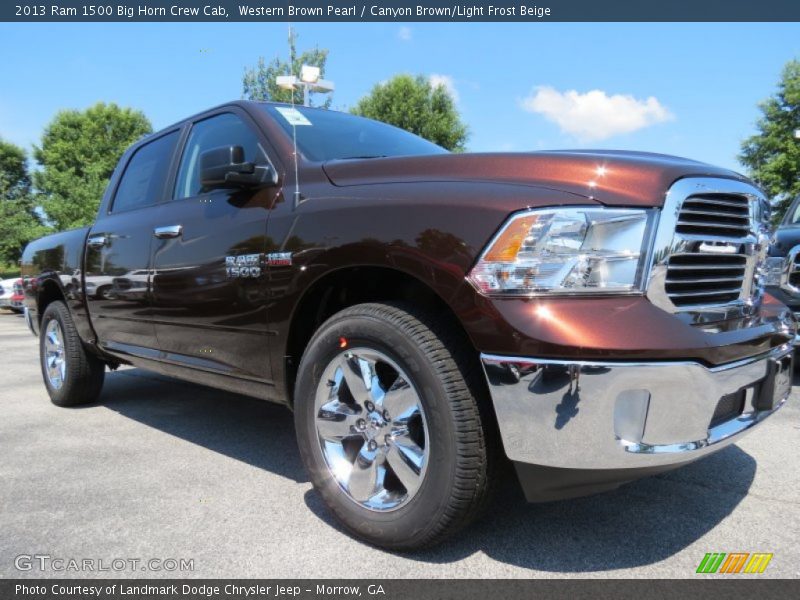 Western Brown Pearl / Canyon Brown/Light Frost Beige 2013 Ram 1500 Big Horn Crew Cab