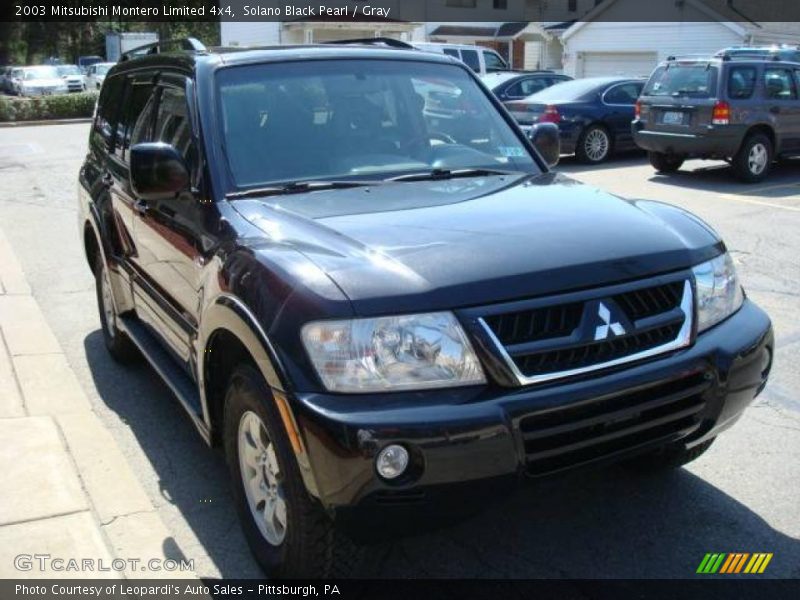 Solano Black Pearl / Gray 2003 Mitsubishi Montero Limited 4x4