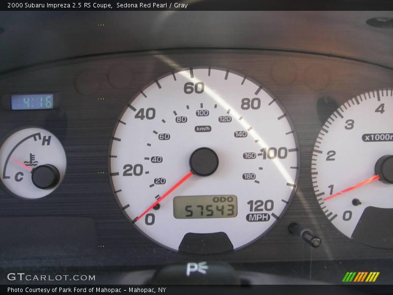 Sedona Red Pearl / Gray 2000 Subaru Impreza 2.5 RS Coupe