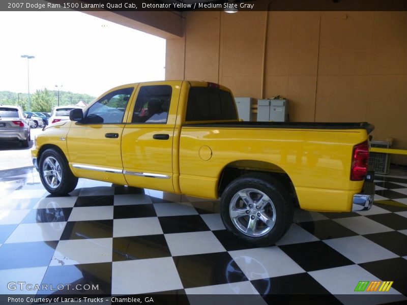 Detonator Yellow / Medium Slate Gray 2007 Dodge Ram 1500 Laramie Quad Cab