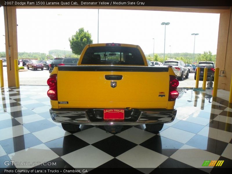 Detonator Yellow / Medium Slate Gray 2007 Dodge Ram 1500 Laramie Quad Cab