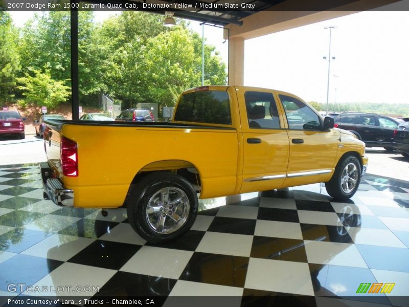 Detonator Yellow / Medium Slate Gray 2007 Dodge Ram 1500 Laramie Quad Cab