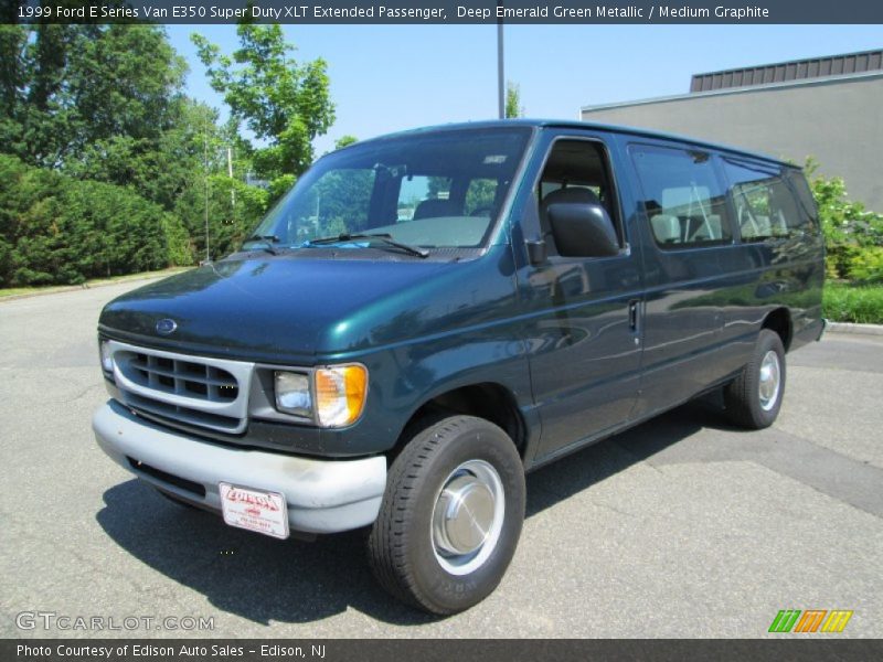 Deep Emerald Green Metallic / Medium Graphite 1999 Ford E Series Van E350 Super Duty XLT Extended Passenger