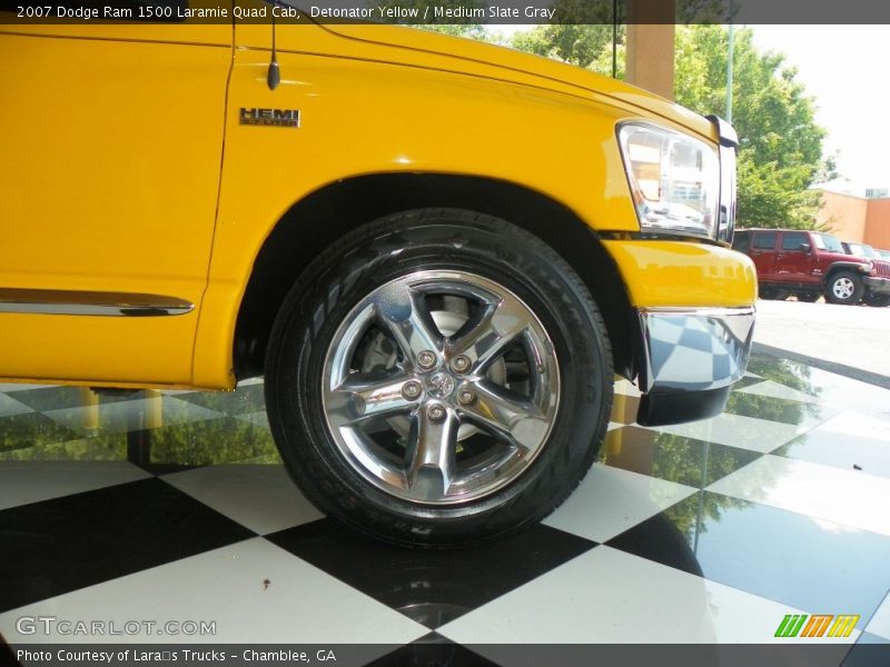 Detonator Yellow / Medium Slate Gray 2007 Dodge Ram 1500 Laramie Quad Cab