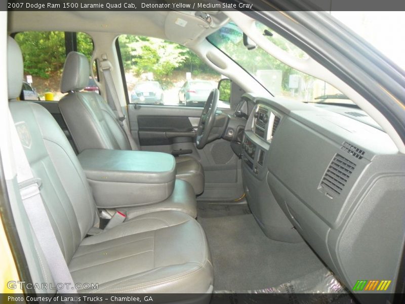 Detonator Yellow / Medium Slate Gray 2007 Dodge Ram 1500 Laramie Quad Cab