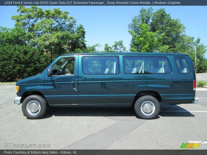 Deep Emerald Green Metallic / Medium Graphite 1999 Ford E Series Van E350 Super Duty XLT Extended Passenger