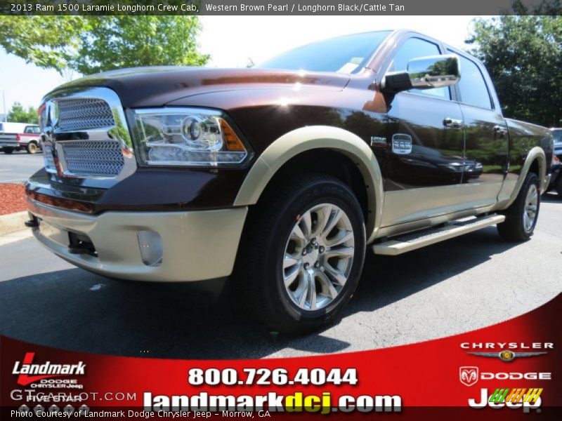 Western Brown Pearl / Longhorn Black/Cattle Tan 2013 Ram 1500 Laramie Longhorn Crew Cab