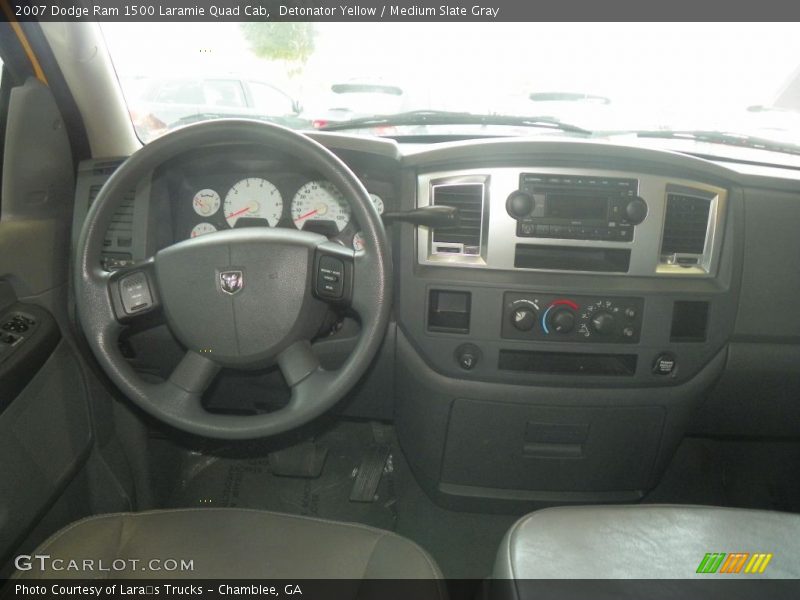 Detonator Yellow / Medium Slate Gray 2007 Dodge Ram 1500 Laramie Quad Cab