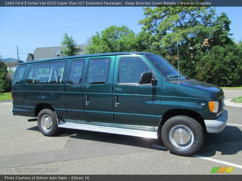 Deep Emerald Green Metallic / Medium Graphite 1999 Ford E Series Van E350 Super Duty XLT Extended Passenger