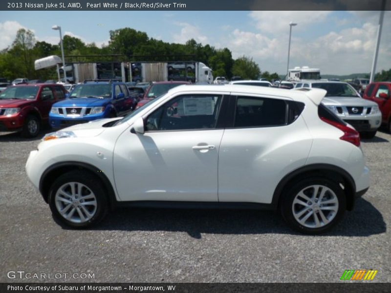 Pearl White / Black/Red/Silver Trim 2013 Nissan Juke SL AWD