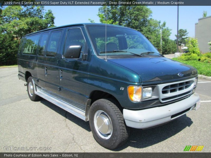 Deep Emerald Green Metallic / Medium Graphite 1999 Ford E Series Van E350 Super Duty XLT Extended Passenger
