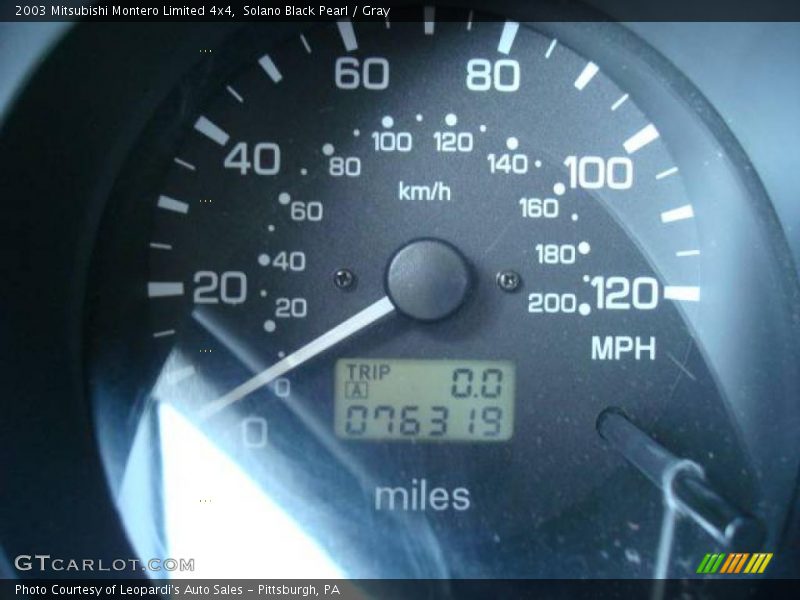 Solano Black Pearl / Gray 2003 Mitsubishi Montero Limited 4x4