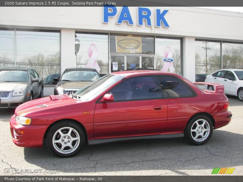 Sedona Red Pearl / Gray 2000 Subaru Impreza 2.5 RS Coupe