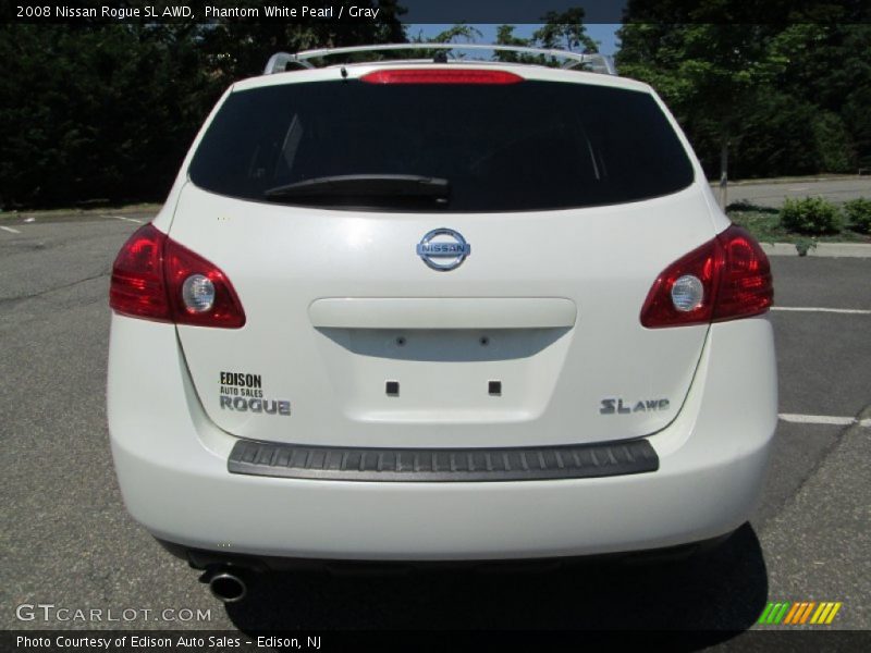 Phantom White Pearl / Gray 2008 Nissan Rogue SL AWD