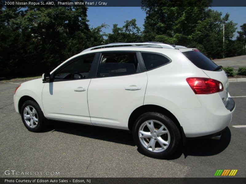 Phantom White Pearl / Gray 2008 Nissan Rogue SL AWD