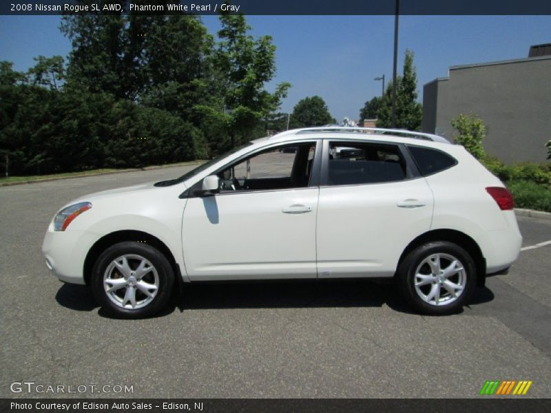 Phantom White Pearl / Gray 2008 Nissan Rogue SL AWD