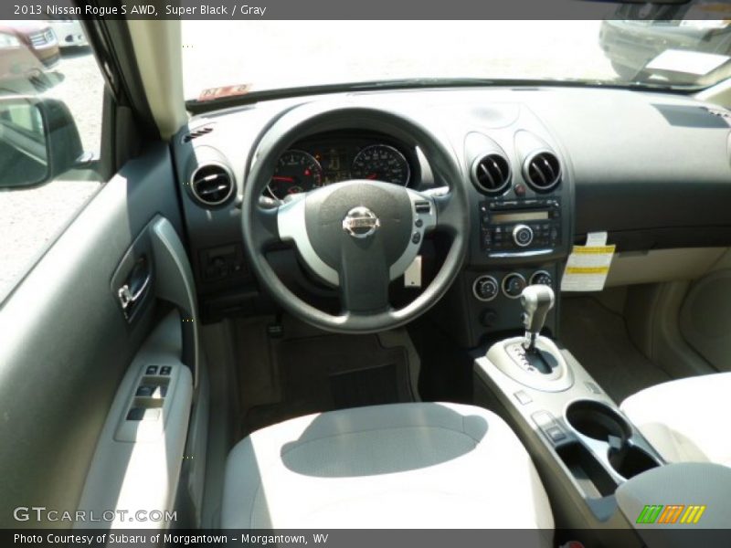 Super Black / Gray 2013 Nissan Rogue S AWD