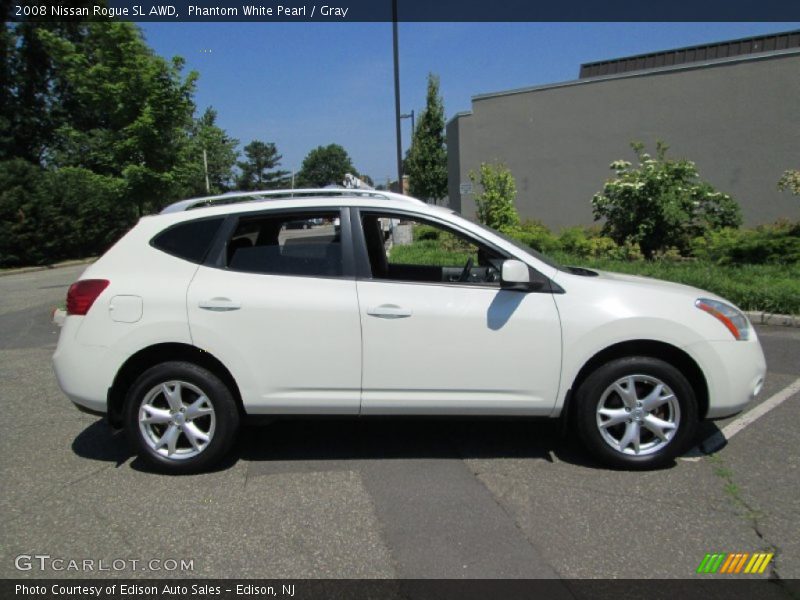 Phantom White Pearl / Gray 2008 Nissan Rogue SL AWD