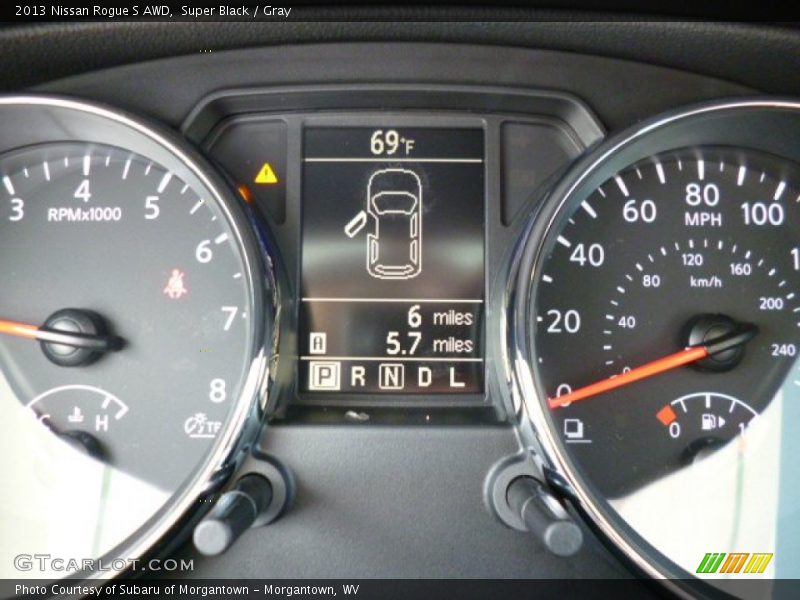 Super Black / Gray 2013 Nissan Rogue S AWD