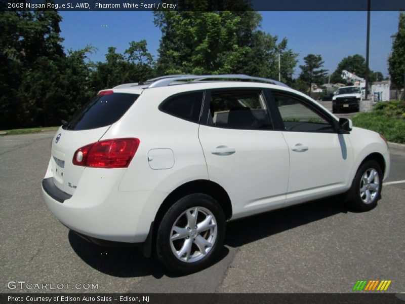 Phantom White Pearl / Gray 2008 Nissan Rogue SL AWD