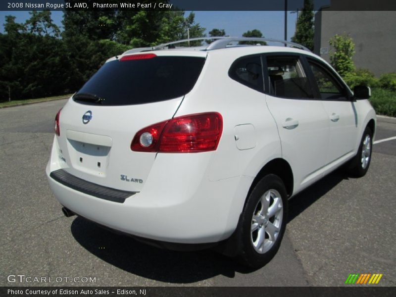 Phantom White Pearl / Gray 2008 Nissan Rogue SL AWD