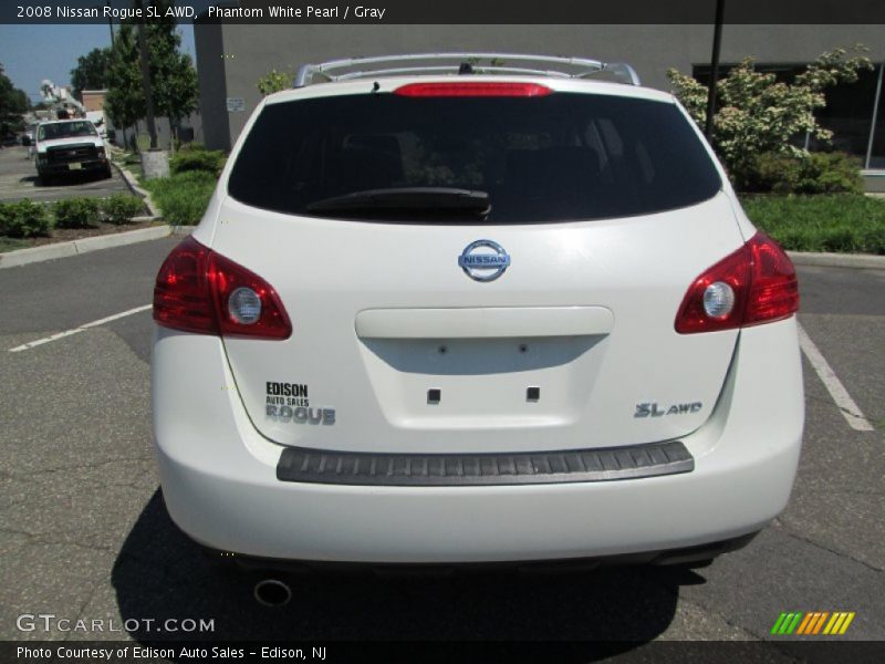 Phantom White Pearl / Gray 2008 Nissan Rogue SL AWD