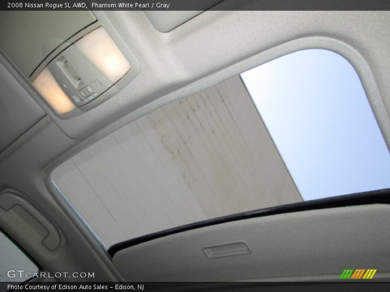 Phantom White Pearl / Gray 2008 Nissan Rogue SL AWD
