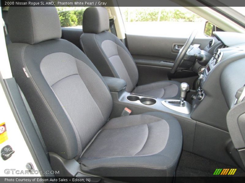 Phantom White Pearl / Gray 2008 Nissan Rogue SL AWD