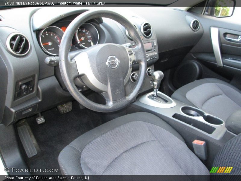 Phantom White Pearl / Gray 2008 Nissan Rogue SL AWD