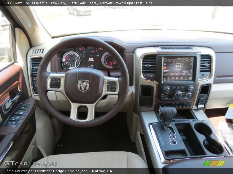 Black Gold Pearl / Canyon Brown/Light Frost Beige 2013 Ram 1500 Laramie Crew Cab
