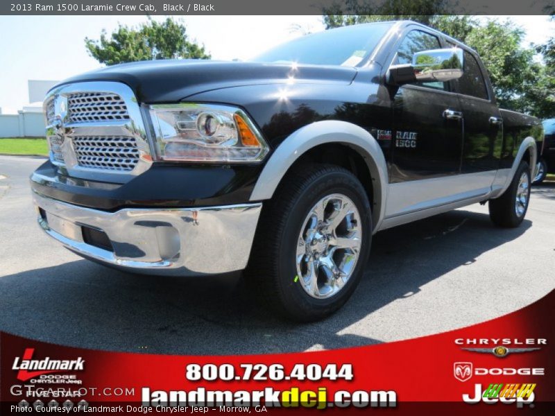 Black / Black 2013 Ram 1500 Laramie Crew Cab