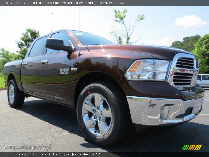 Western Brown Pearl / Black/Diesel Gray 2013 Ram 1500 Big Horn Crew Cab