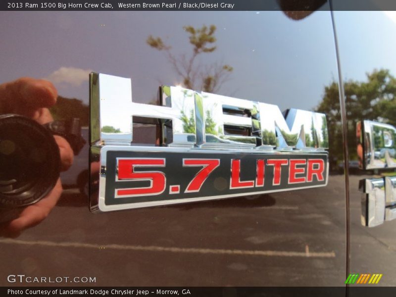 Western Brown Pearl / Black/Diesel Gray 2013 Ram 1500 Big Horn Crew Cab