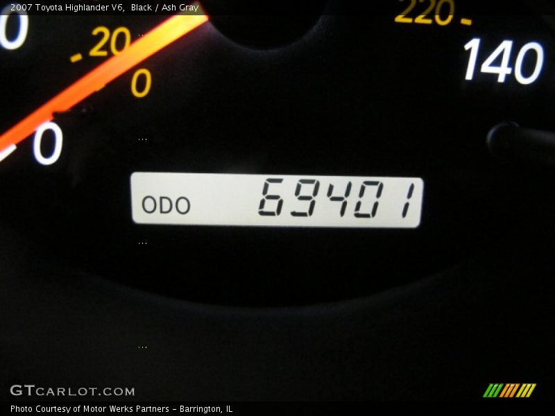 Black / Ash Gray 2007 Toyota Highlander V6
