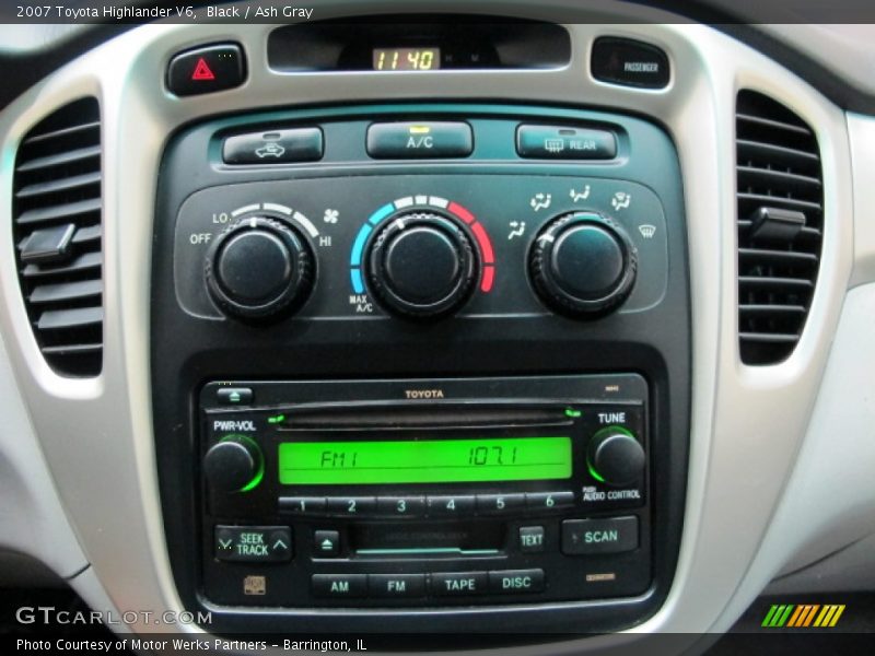 Black / Ash Gray 2007 Toyota Highlander V6