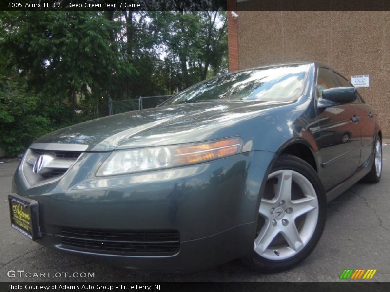 Deep Green Pearl / Camel 2005 Acura TL 3.2