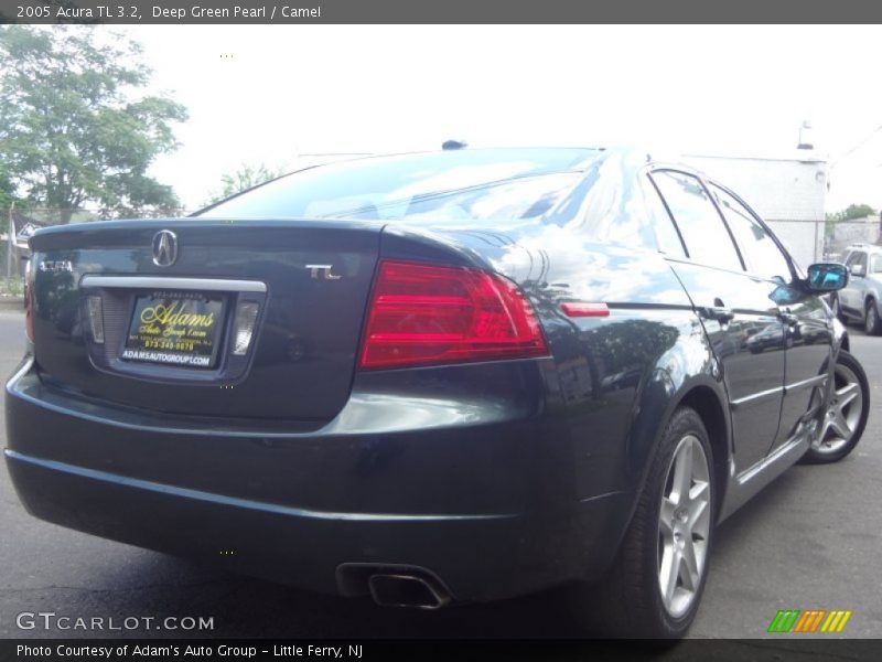 Deep Green Pearl / Camel 2005 Acura TL 3.2