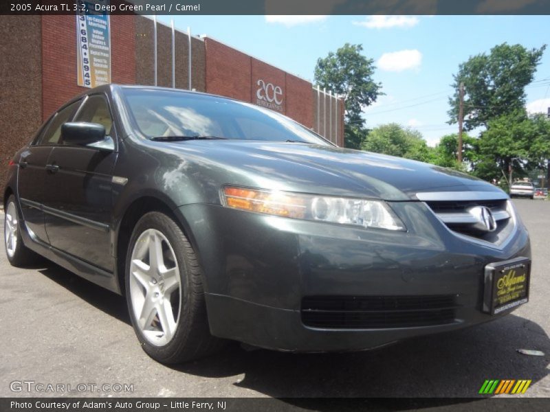 Deep Green Pearl / Camel 2005 Acura TL 3.2