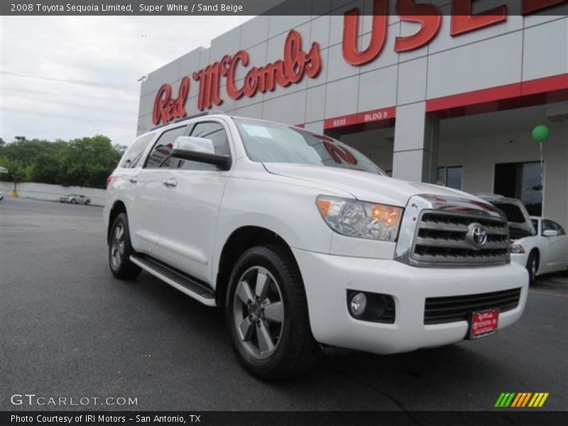 Super White / Sand Beige 2008 Toyota Sequoia Limited