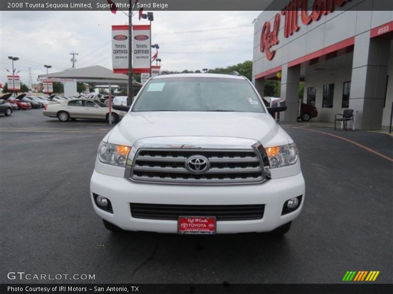 Super White / Sand Beige 2008 Toyota Sequoia Limited
