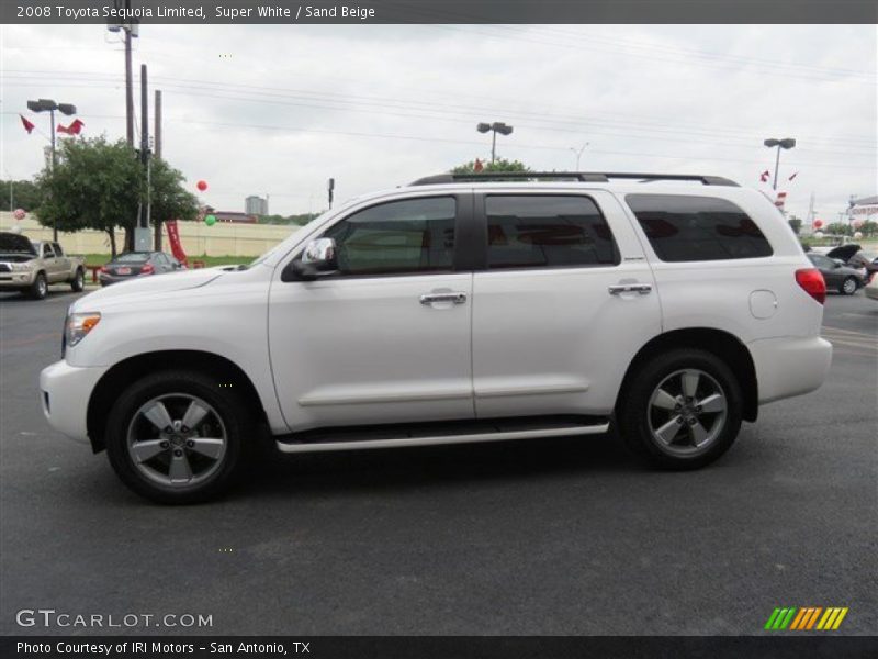 Super White / Sand Beige 2008 Toyota Sequoia Limited