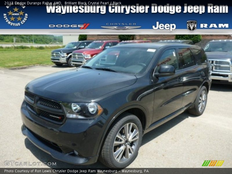 Brilliant Black Crystal Pearl / Black 2013 Dodge Durango Rallye AWD