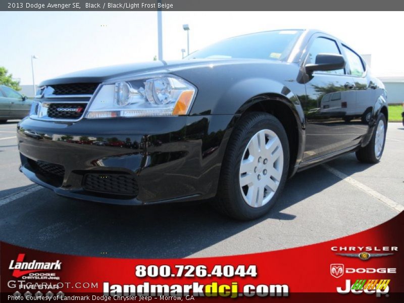 Black / Black/Light Frost Beige 2013 Dodge Avenger SE