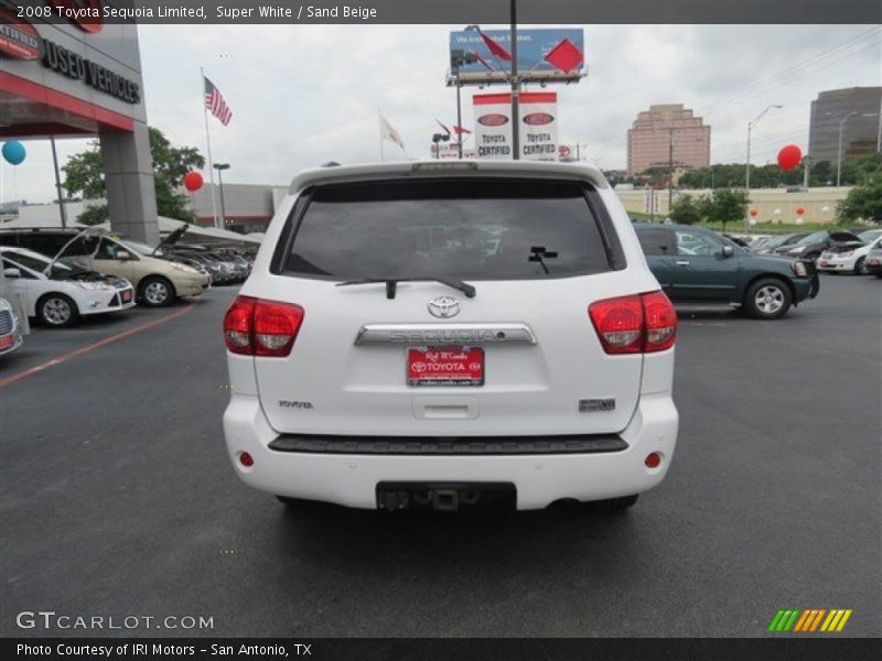 Super White / Sand Beige 2008 Toyota Sequoia Limited
