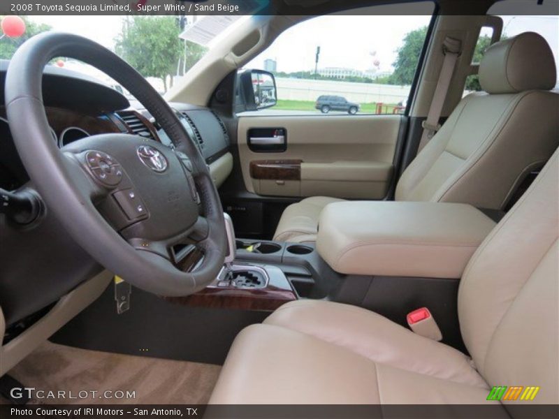 Super White / Sand Beige 2008 Toyota Sequoia Limited
